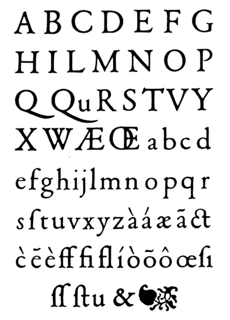 Garamond 初版。/圖片來源:Luc Devroye